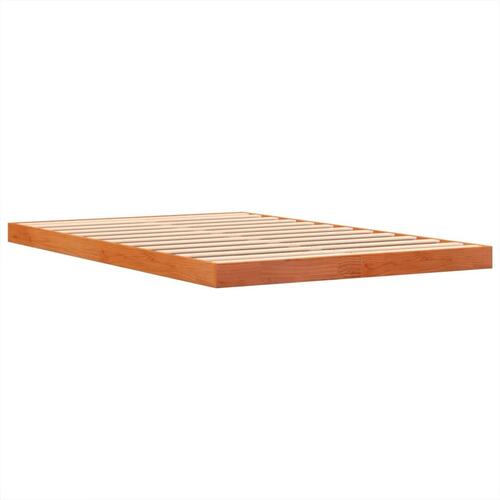 Sengeramme 140x200 cm massivt fyrretræ gyldenbrun