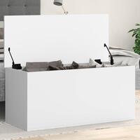 Opbevaringsboks 100x42x46 cm konstrueret træ hvid