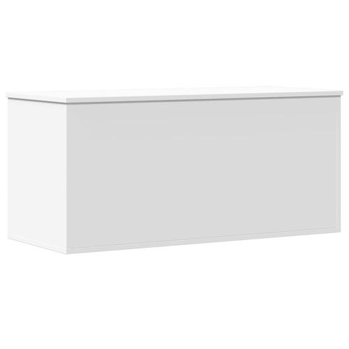 Opbevaringsboks 100x42x46 cm konstrueret træ hvid