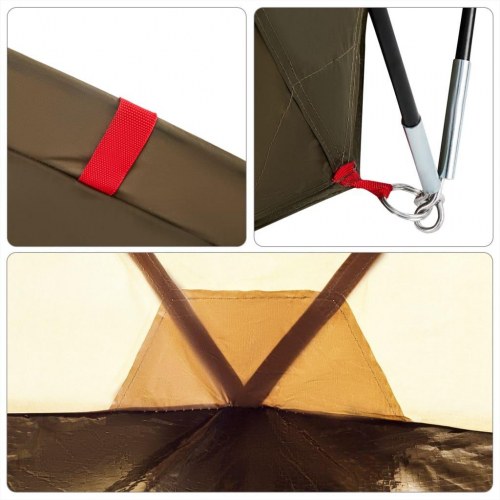 5-personers fisketelt vandafvisende olivengrøn