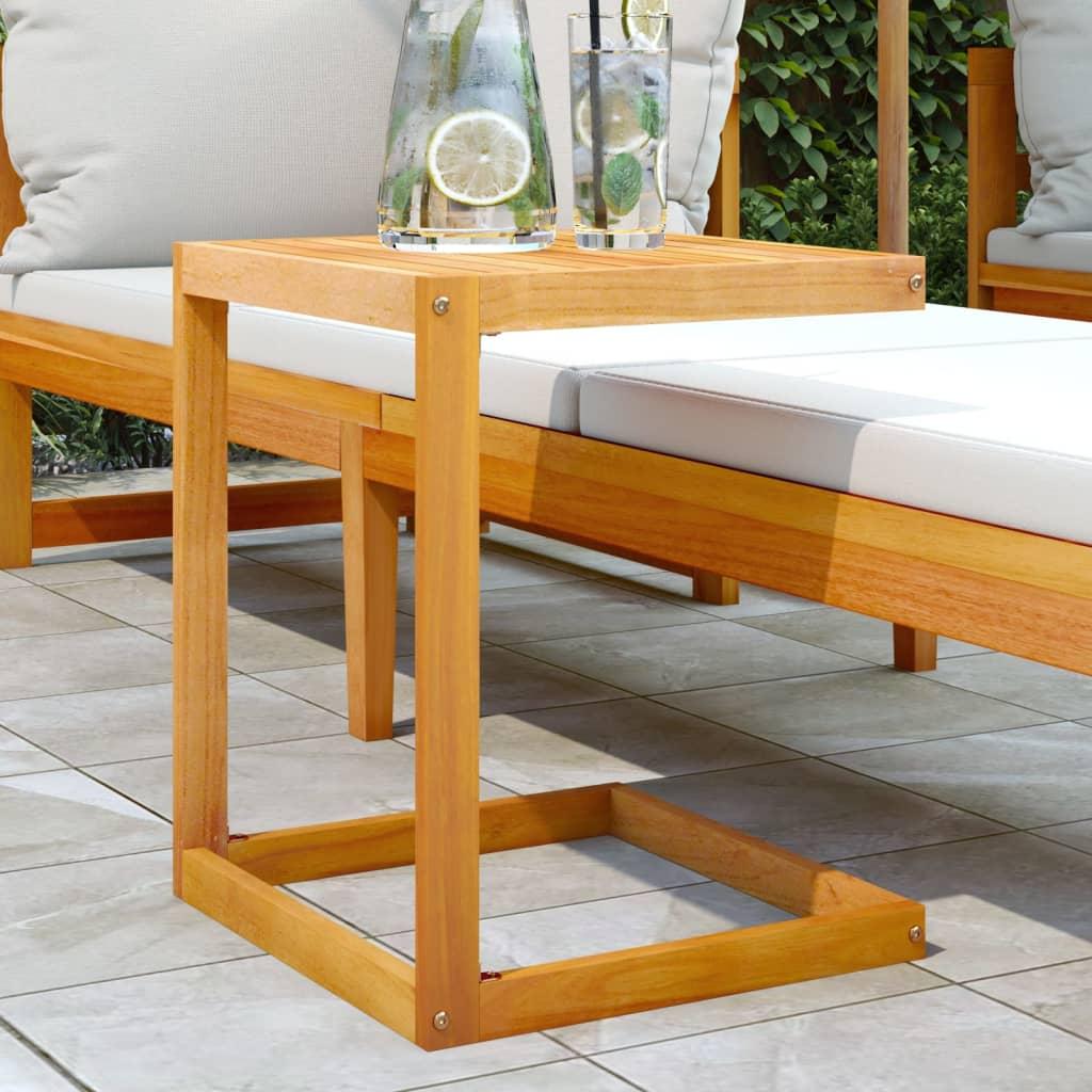 C-formet bord 42x40x50 cm massivt akacietræ billede