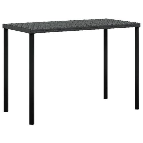 Sofasæt med hynder 5 dele L-facon polyrattan sort