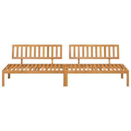 Midtermoduler 2 stk. til pallesofa massivt akacietræ