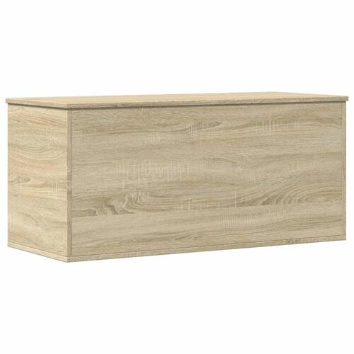 Opbevaringsboks 100x42x46 cm konstrueret træ sonoma-eg
