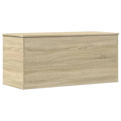 Opbevaringsboks 100x42x46 cm konstrueret træ sonoma-eg