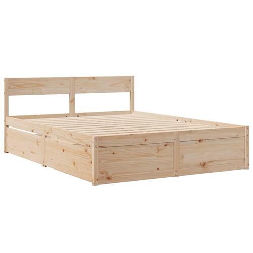 Sengeramme uden madras 150x200 cm massivt fyrretræ