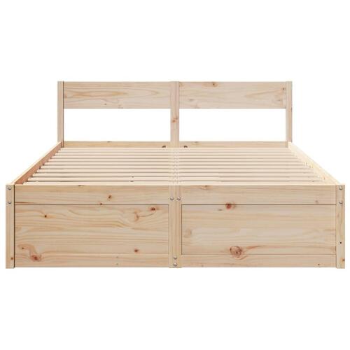 Sengeramme uden madras 150x200 cm massivt fyrretræ