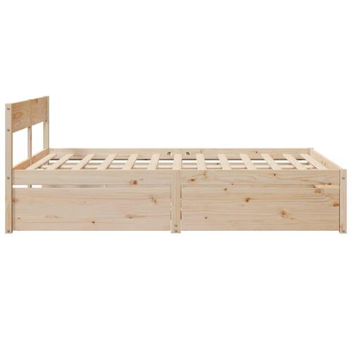 Sengeramme uden madras 150x200 cm massivt fyrretræ