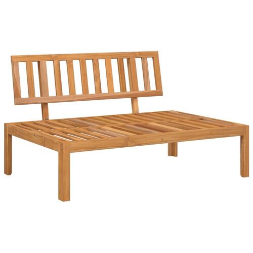 Midtermoduler til pallesofa 2 stk. med hynder massivt akacietræ