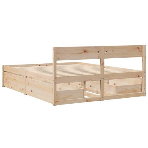 Sengeramme uden madras 150x200 cm massivt fyrretræ