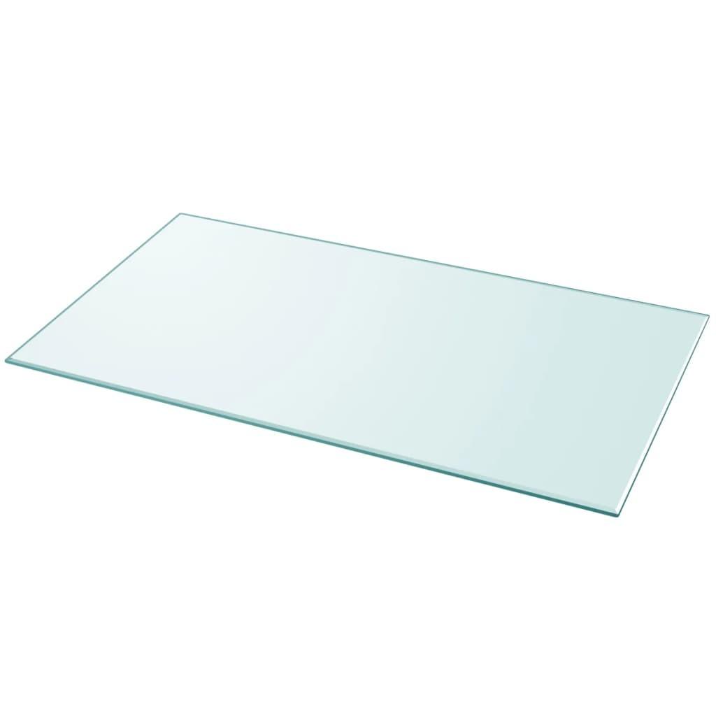 Bordplade hærdet glas rektangel 1200 x 650 mm