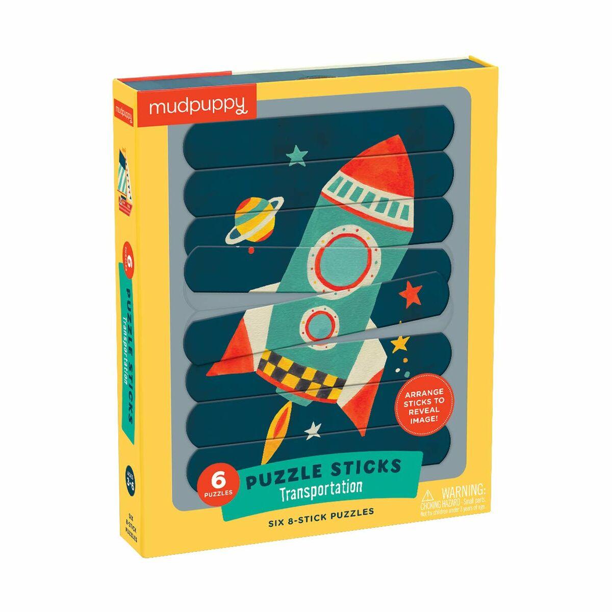 Mudpuppy Puzzle Sticks - Transportation puslespil (papir)