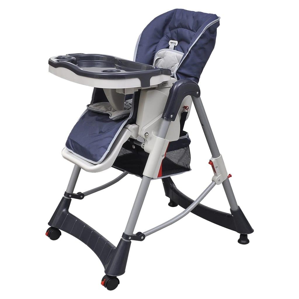 Babyhøjstol Deluxe mørkeblå højdejusterbar