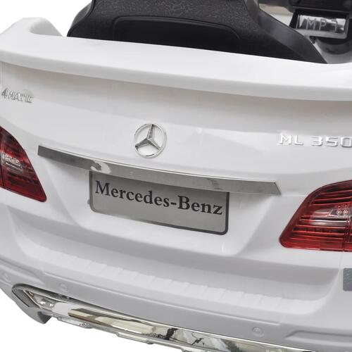 Elektrisk ride-on bil, Mercedes Benz ML350, hvid, 6 V m/fjernbetjening