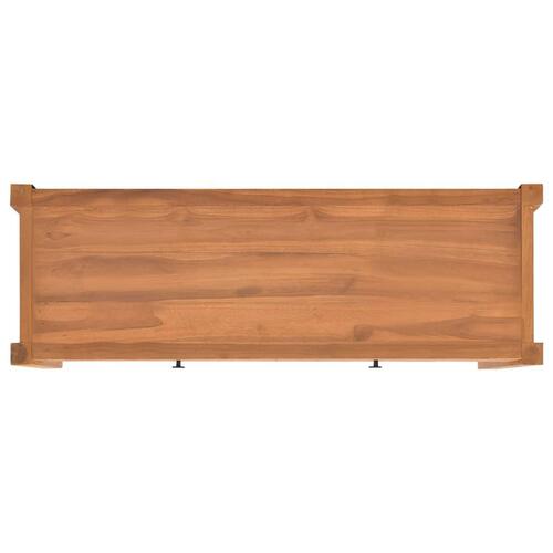 Tv-bord med skuffer 120x40x45 cm massivt teaktræ