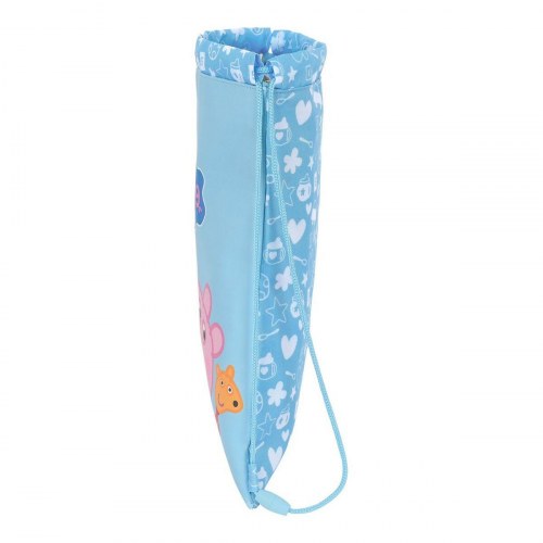 Skoletaske snøre - Peppa Pig Baby, blå (26 × 34 × 1 cm)