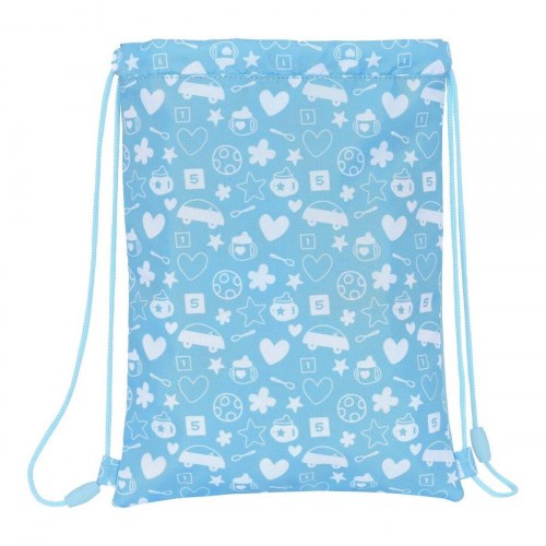 Skoletaske snøre - Peppa Pig Baby, blå (26 × 34 × 1 cm)