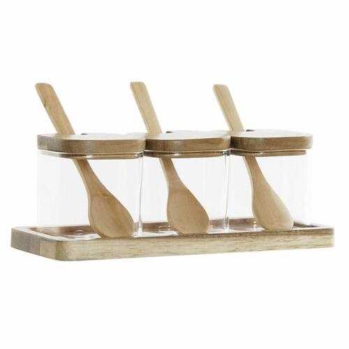 Sæt med 3 Dåser Multifarvet Gennemsigtig Natur 150 ml 20,5 x 8 x 1,5 cm