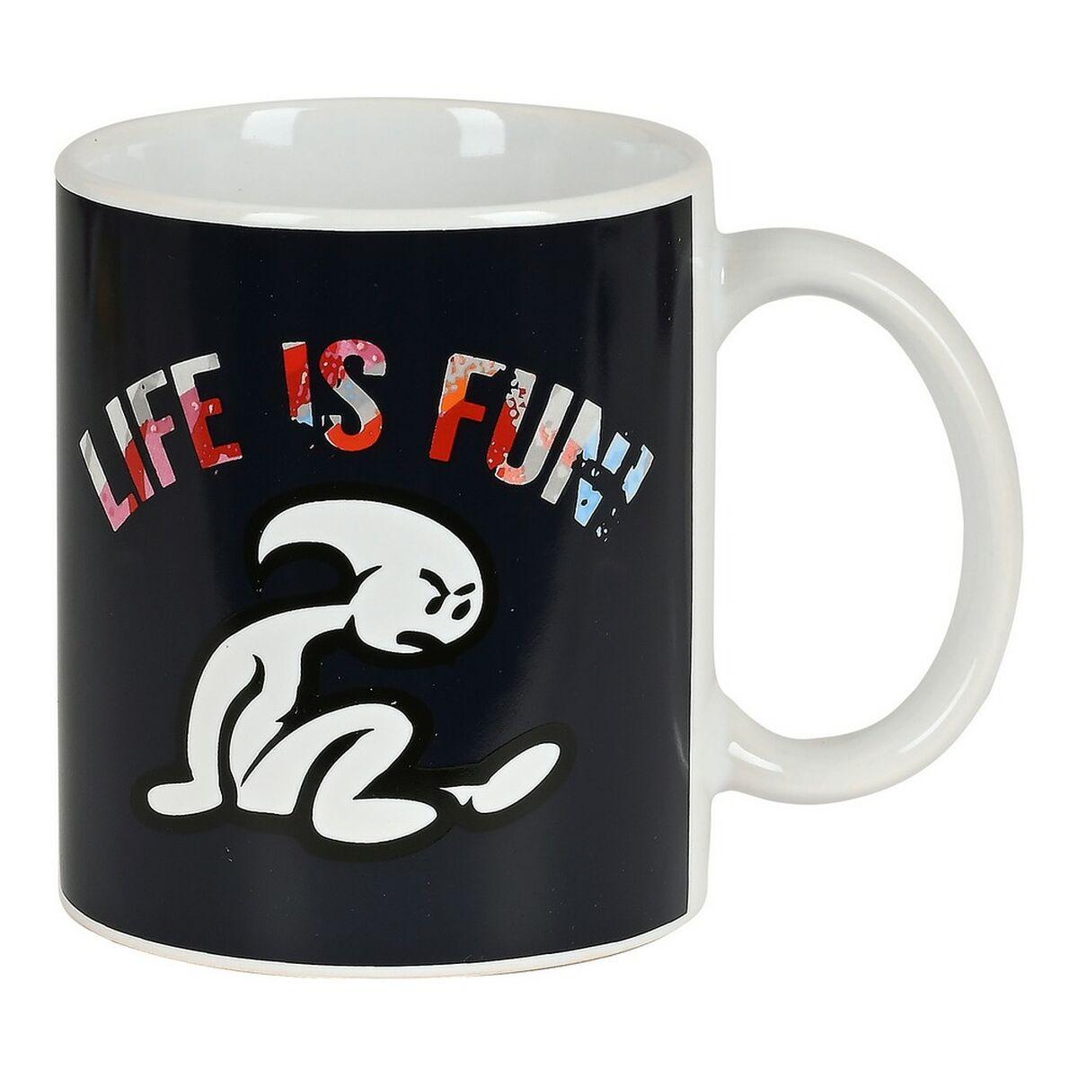 Krus keramik 350 ml - El Niño Life is fun, multifarvet