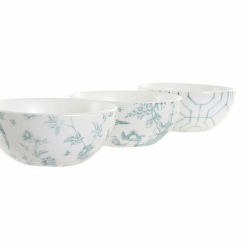 Sæt til appetizere Hvid Marineblå Porcelæn Akacie Plastik Orientalsk 4 Dele 30 x 9,5 x 1,3 cm