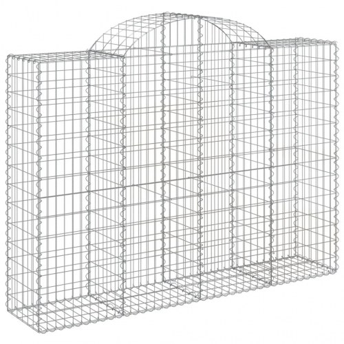 Buede gabionkurve - 3 stk. 200×50×140/160 cm i galvaniseret jern