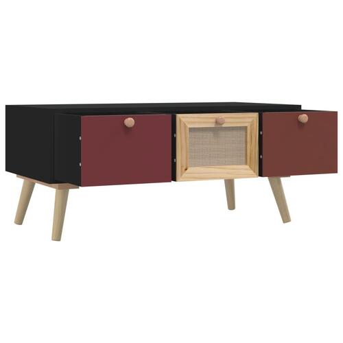 Sofabord med skuffer 80x40x35,5 cm konstrueret træ
