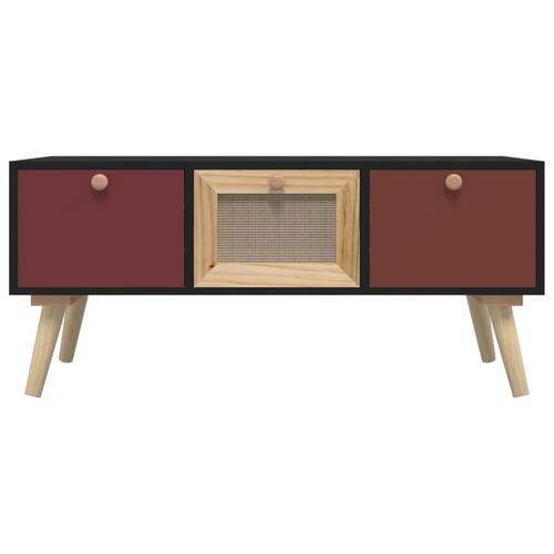 Sofabord med skuffer 80x40x35,5 cm konstrueret træ