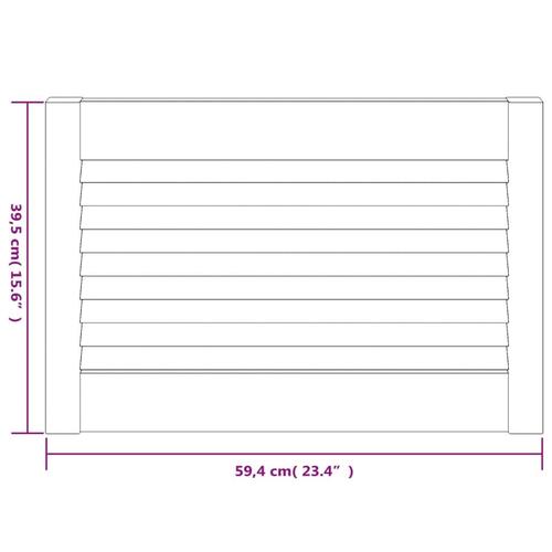 Skabslåger 4 stk. 39,5x59,4 cm lameldesign massivt fyrretræ