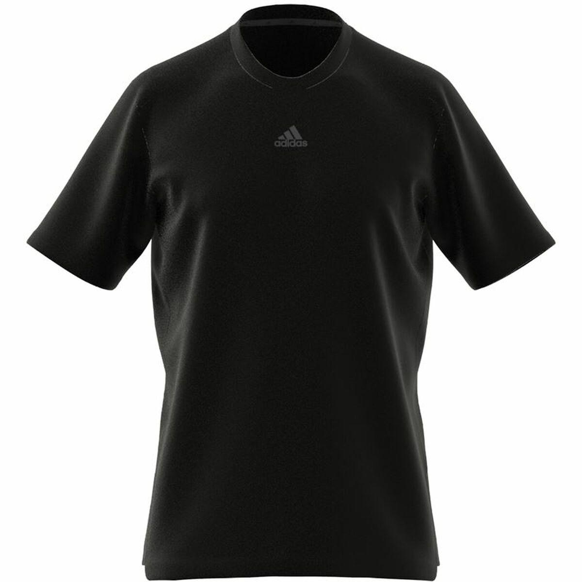 Kortærmet T-shirt til Mænd Adidas Aeroready Sort M