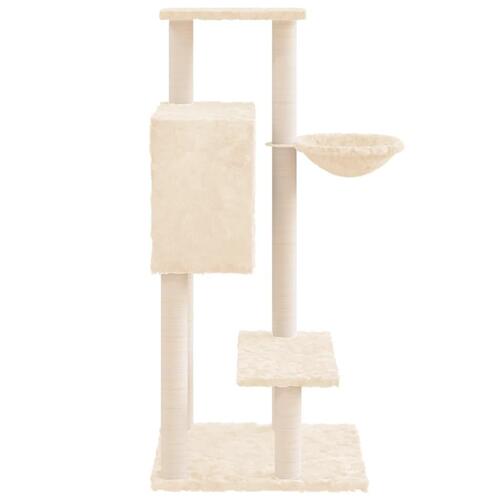 Kradsetræ med sisalkradsestolper 108,5 cm cremefarvet