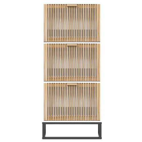 Skoskab 52x25x120 cm konstrueret træ hvid