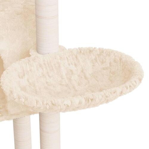 Kradsetræ med sisalkradsestolper 108,5 cm cremefarvet