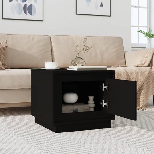 Sofabord 51x50x44 cm konstrueret træ sort