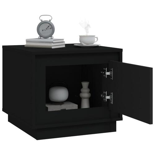 Sofabord 51x50x44 cm konstrueret træ sort