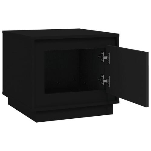Sofabord 51x50x44 cm konstrueret træ sort