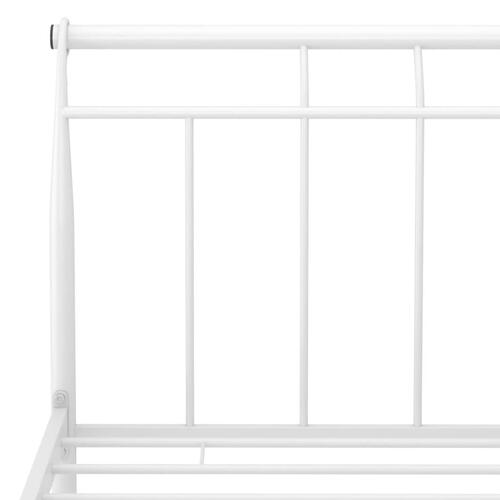Sengestel 200x200 cm metal hvid
