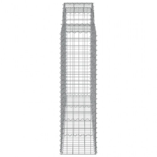 Buede gabionkurve 2 stk. 200x50x140/160 cm galvaniseret jern