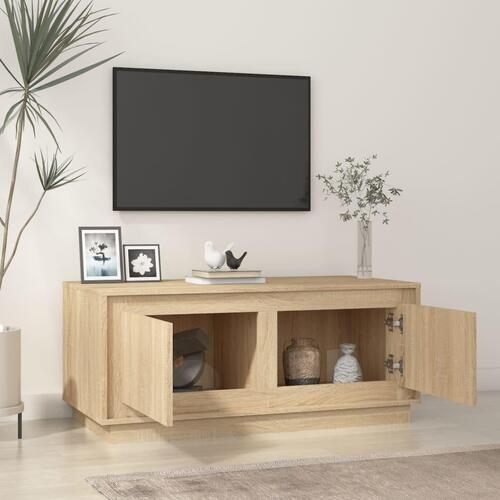 Sofabord 102x50x44 cm konstrueret træ sonoma-eg