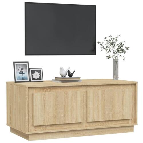 Sofabord 102x50x44 cm konstrueret træ sonoma-eg