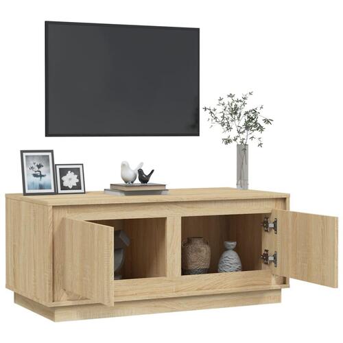 Sofabord 102x50x44 cm konstrueret træ sonoma-eg