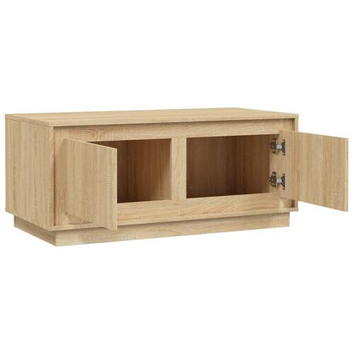 Sofabord 102x50x44 cm konstrueret træ sonoma-eg