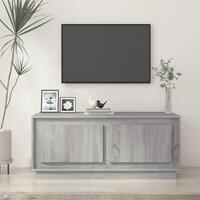 Sofabord 102x50x44 cm konstrueret træ grå sonoma-eg