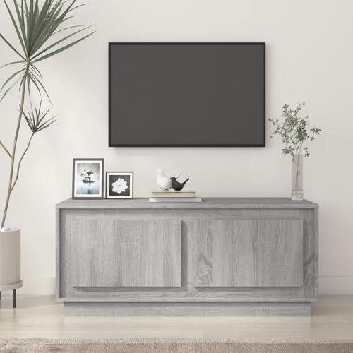 Sofabord 102x50x44 cm konstrueret træ grå sonoma-eg