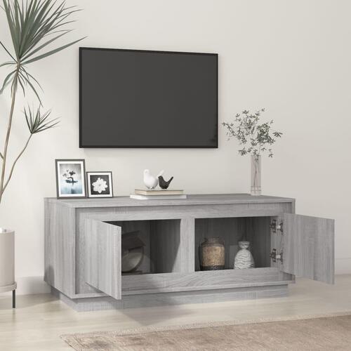 Sofabord 102x50x44 cm konstrueret træ grå sonoma-eg