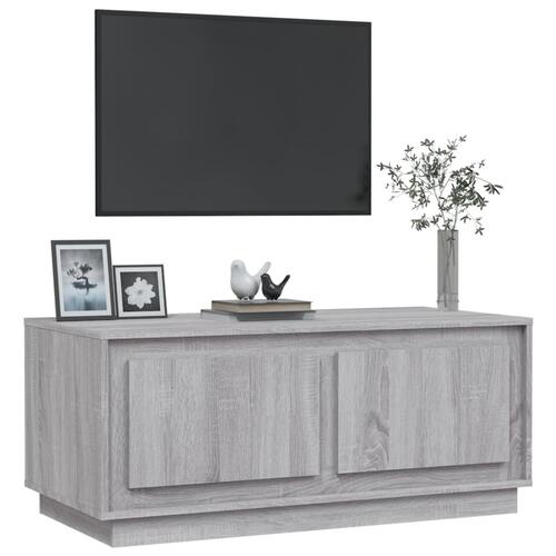 Sofabord 102x50x44 cm konstrueret træ grå sonoma-eg
