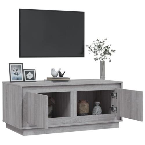 Sofabord 102x50x44 cm konstrueret træ grå sonoma-eg