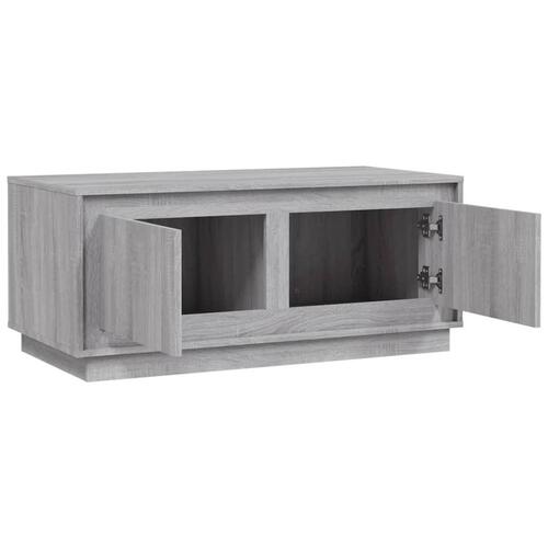 Sofabord 102x50x44 cm konstrueret træ grå sonoma-eg