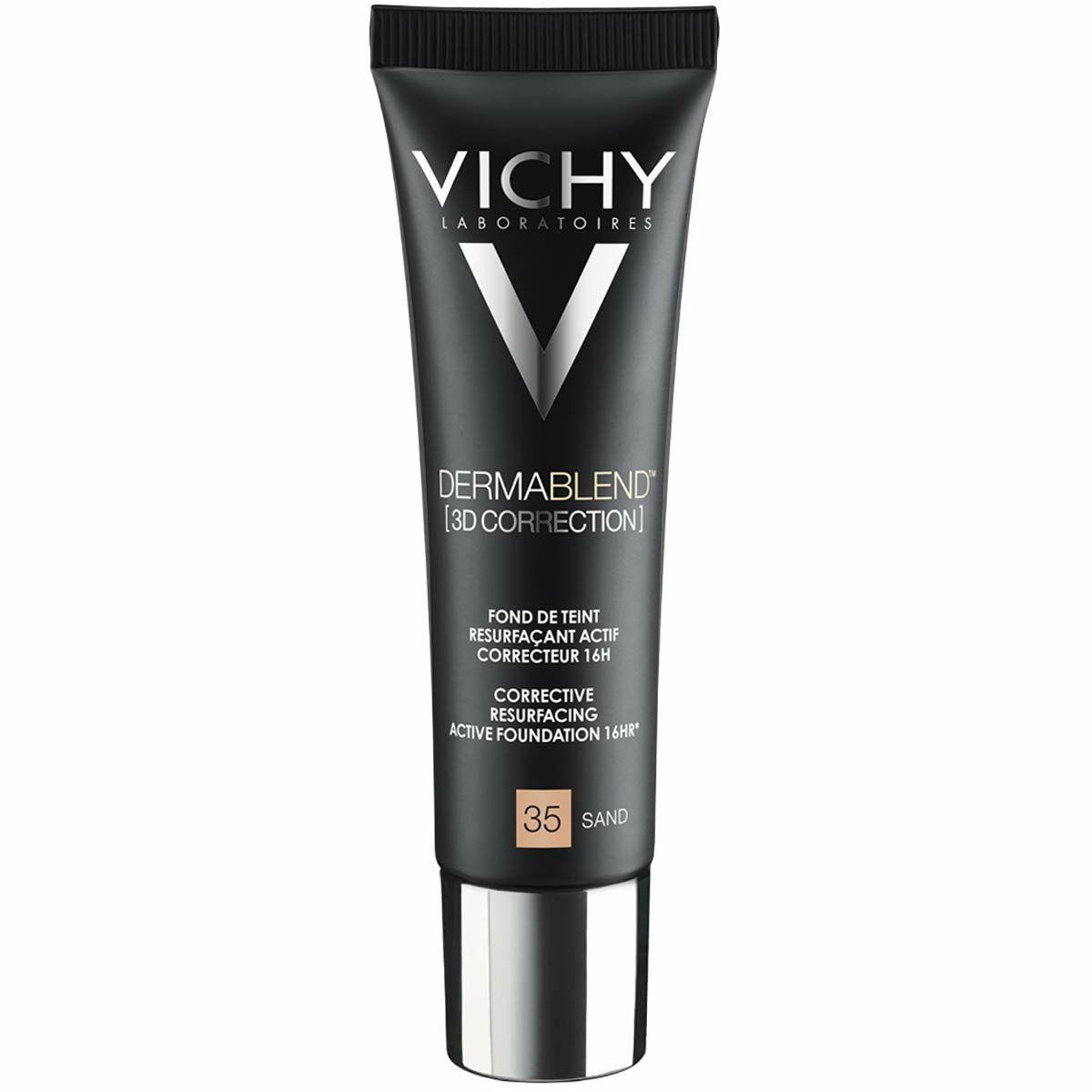Flydende makeup foundation Vichy Dermablend 3D Correction 30 ml Spf 25 Nº 35 Sand
