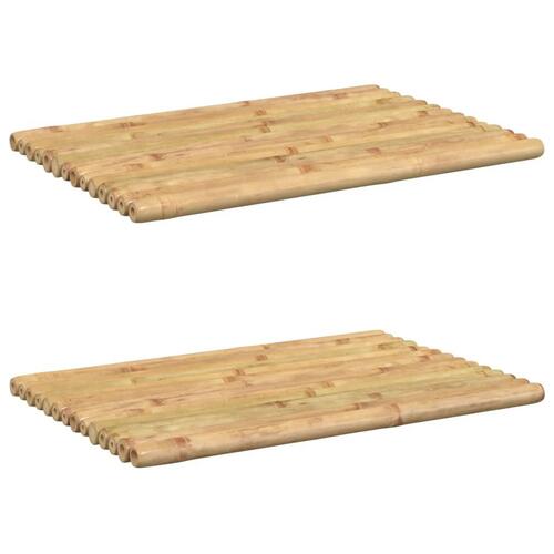 Bademåtter 2 stk. 50x35 cm bambus