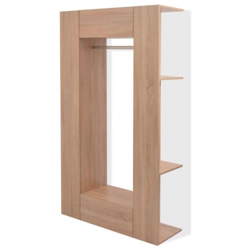 Klædeskab i spånplader 106 x 36,5 x 192 cm beige